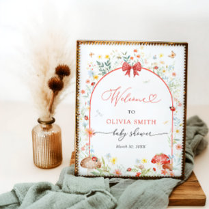 Little Love Bug Baby Shower Welcome  Poster