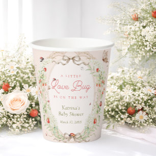 Little Love Bug Bohemian Baby Shower Paper Cups