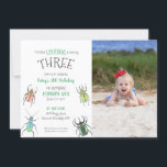 Little Love Bug Kids Birthday Invitation<br><div class="desc">Pretty watercolor beetles decorated in hearts make this "lovebug" invitation sweet and unique for your little lovebug's birthday celebration!  Customise with your own love bug's photo and party information.  Throw a fun and unique bug themed birthday party for your little bug on their third birthday!  Matching party accessories available.</div>