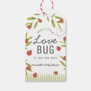 Little Love Bug Ladybug Green Baby Shower Gift Tags