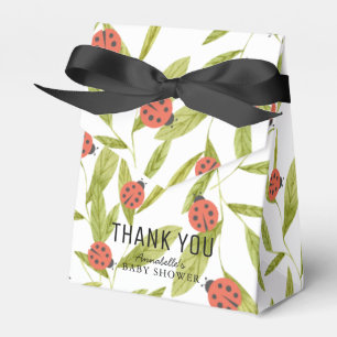 Little Love Bug Ladybug Leaf Baby Shower Favour Box