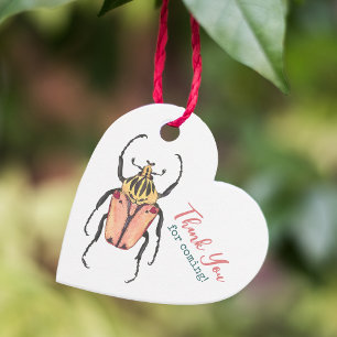 Little Love Bug Pink Baby Shower Thank You  Favour Tags