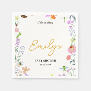 Little Love Bug Watercolor Baby Shower Napkin