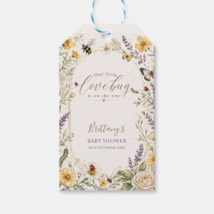 Little Love Bug Wildflower Baby Shower Gift Tags