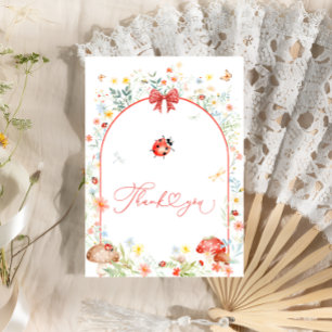Little Love Bug Wildflower Baby Shower Thank You Card