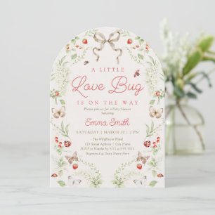 Little Love Bug Wildflower Girl Baby Shower Invitation