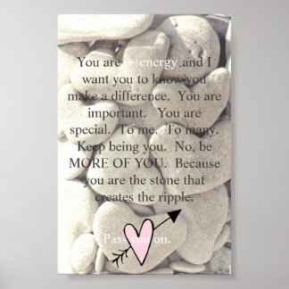 Little love canvas for positive energy people poster