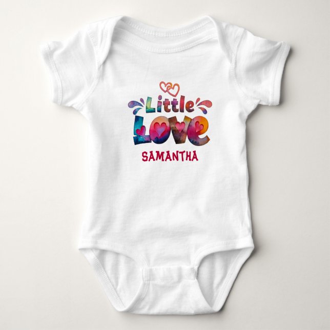 Little Love Design with Valentine's day Baby Bodysuit (Front)