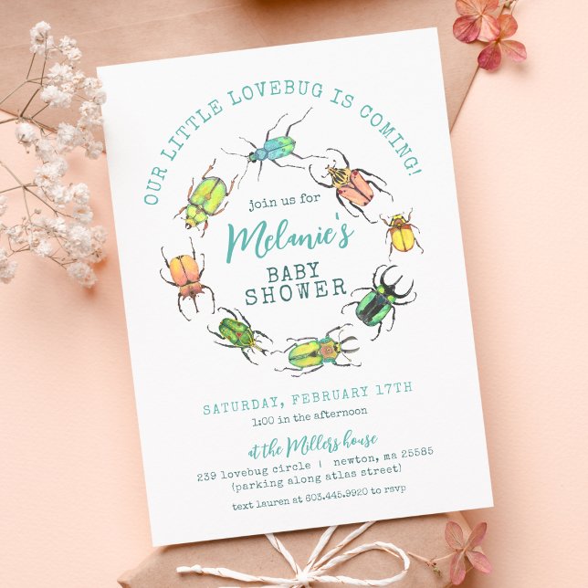 Little Lovebug Baby Shower Invitation (Creator Uploaded)
