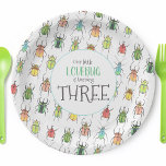 Little Lovebug Birthday Party Paper Plate<br><div class="desc">The perfect plates for your little lovebug's birthday party featuring watercolor beetles decorated with hearts!</div>