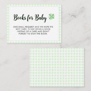 Little Lucky Charm Baby Shower Books for Baby Enclosure Card