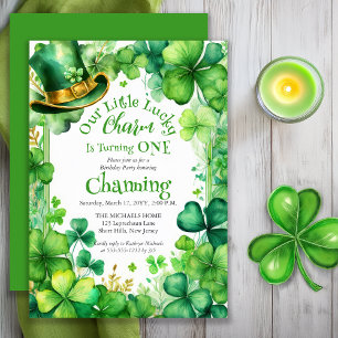 Little Lucky Charm St. Patrick’s Day 1st Birthday Invitation