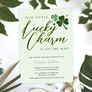 Little Lucky Charm St Patrick's Baby Shower  Invitation