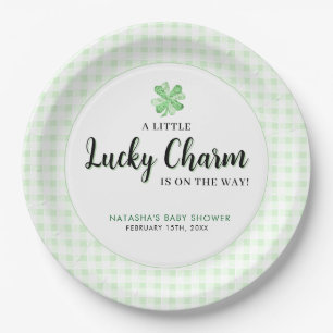 Little Lucky Charm St Patrick's Baby Shower Paper Plate