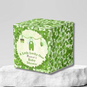 Little Lucky One Shamrock Baby Outfit Baby Shower Favour Box