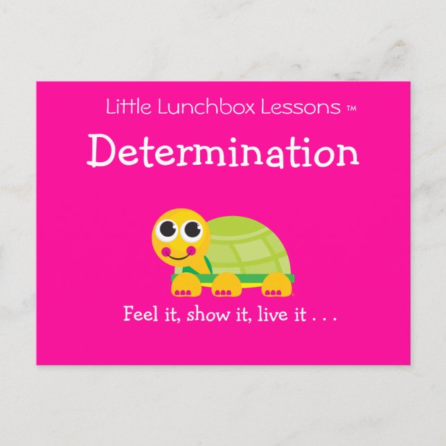 Little Lunchbox Lessons - Determination Postcard (Front)