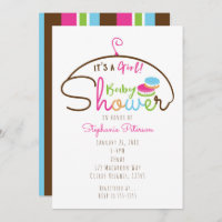 Little Macaroons Girl Baby Shower Invitations