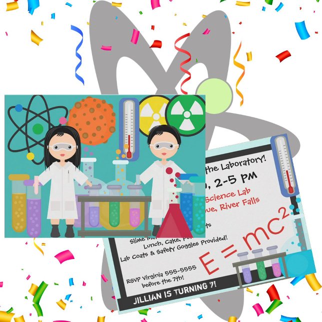 Little Mad Scientists Birthday Invitation (Creator Uploaded)
