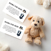 Little man baby shower black tuxedo book request