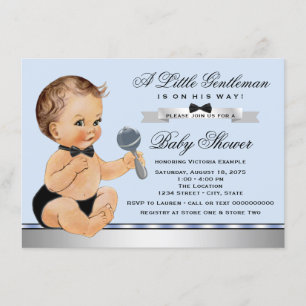 Little Man Baby Shower Invitation