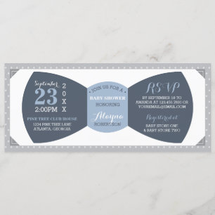 Little Man Baby Shower Invitation, Bow Tie Invitation