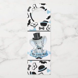 Little Man Baby Shower Water Bottle Labels Tag