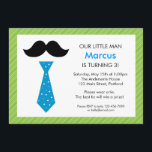 Little Man Birthday Invitation - Green<br><div class="desc">The perfect invitation for a boy's 1st,  2nd,  3rd birthday. Change the text and it could work for an adult birthday party.</div>