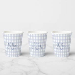 Little Man Blue bow tie baby shower Paper Cups