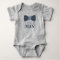 Little Man Bow Tie Baby Bodysuit in Navy and Grey