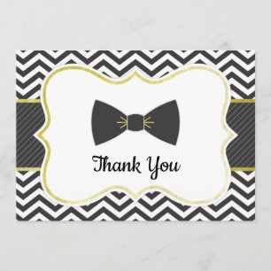 Little Man Bow Tie Baby Shower Thank You