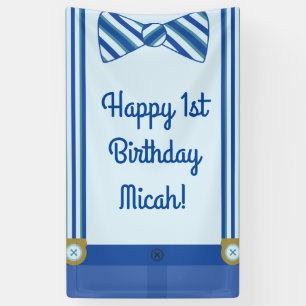 Little Man Boy's 1st Birthday Party Banner