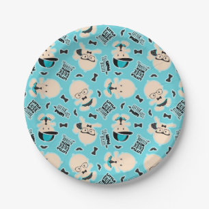 Little man dude party word art plate