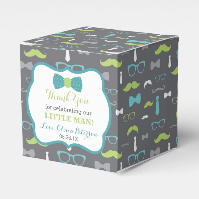 Little Man Favour Box, Baby Shower Box (Front Side)