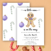Little Man Gingerbread Man Christmas Baby Shower