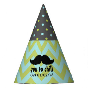 Little Man Hipster Moustache Birthday Party Party Hat