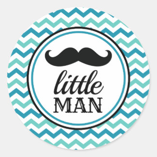 Little Man Moustache Baby Shower Stickers - LM