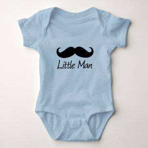Little Man Moustache Boys Baby Bodysuit