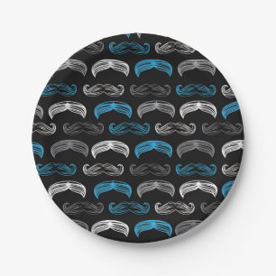 Little Man / Moustache - Party - Paper Plates