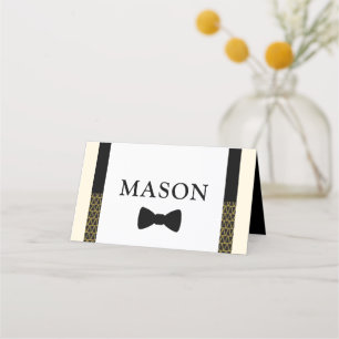 Little Man place Card, Bow tie Card