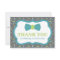 Little Man Thank You Card, Teal, Lime Green, Grey