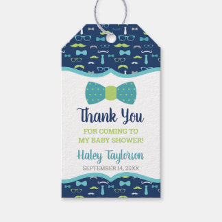 Little Man Thank You Tag, Blue, Green Gift Tags