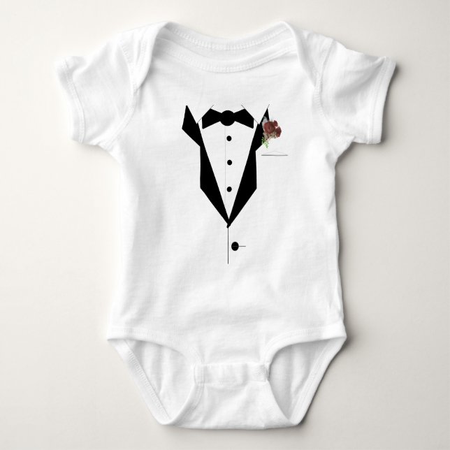 Little Man Tuxedo  Baby Bodysuit (Front)