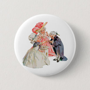 Little Martha Washington's Tea Party 6 Cm Round Badge