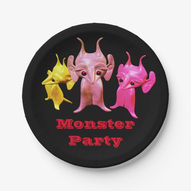 Little Martians, personalised for children. Paper Plate (Front)