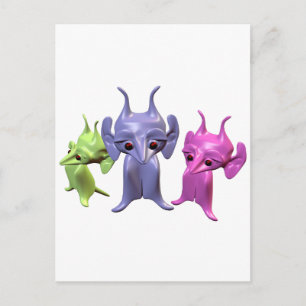 Little Martians Postcard