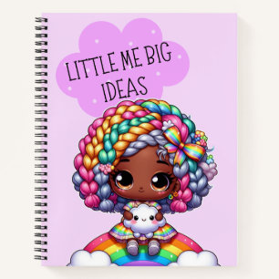 Little Me Big Ideas – Cute Chibi Girl Purple Notebook
