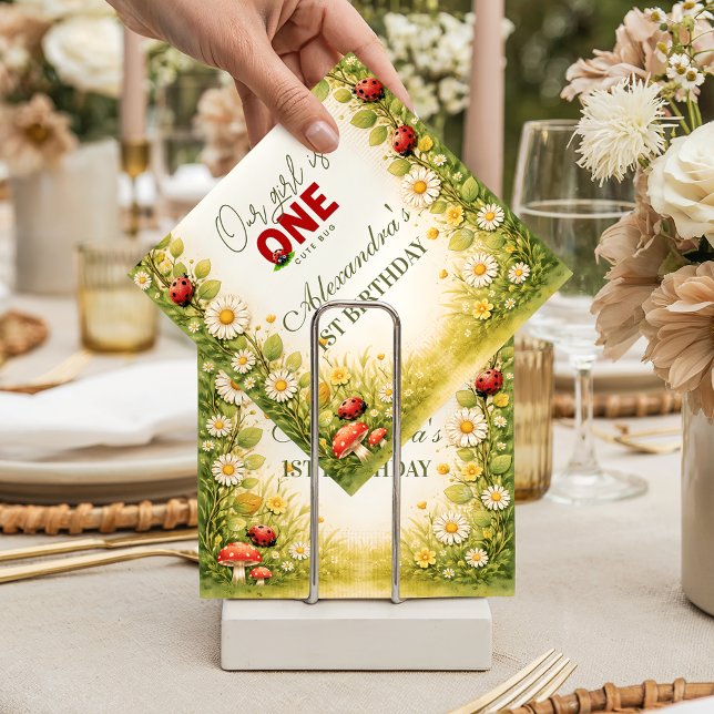 Little Meadow Lady Turns One Napkin (Creator Uploaded)