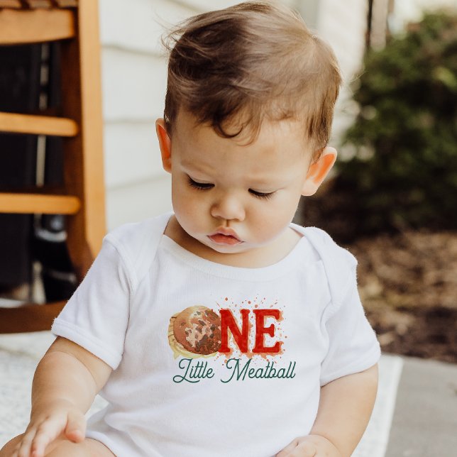 Little Meatball | Holy Ravioli First Birthday Baby T-Shirt (Creator Uploaded)