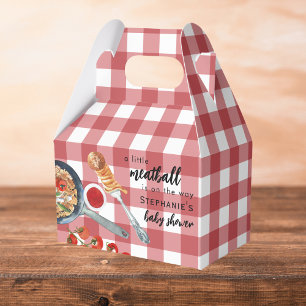 Little Meatball Is On The Way Italian Baby Shower Favour Box