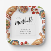 Little Meatball Italian Food Baby Shower 